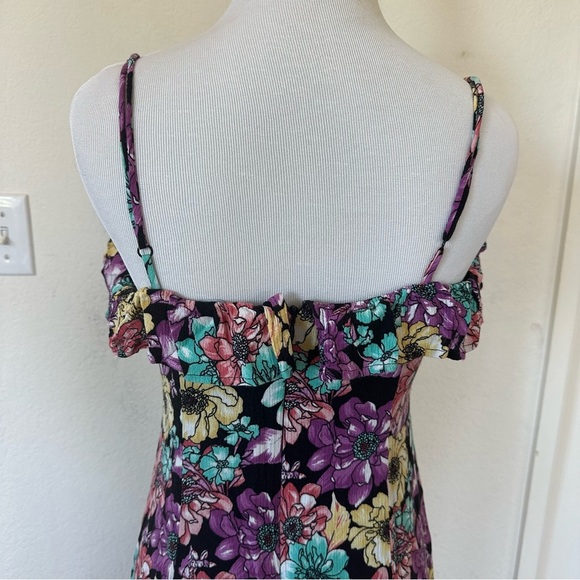 Lulu’s Dynah Black Floral Print Sleeveless Maxi Dress Small - Picture 8 of 17